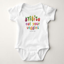 Ät dina grönsaker regnbågens färger friska barn t shirt