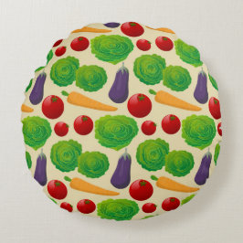 Ät dina grönsaker rund kudde