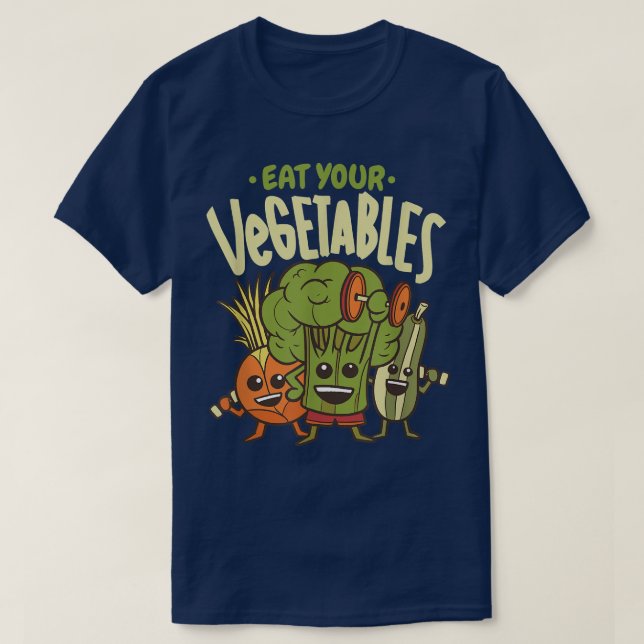 Ät dina grönsaker Vegan Funny Vegetarian Vegetab T Shirt (Design framsida)