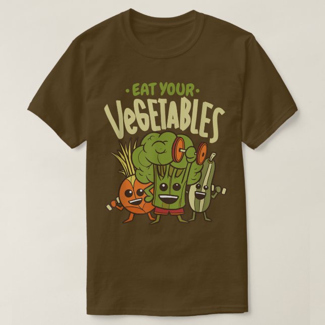 Ät dina grönsaker Vegan Funny Vegetarian Vegetab T Shirt (Design framsida)