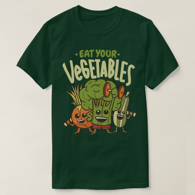 Ät dina grönsaker Vegan Funny Vegetarian Vegetab T Shirt (Design framsida)