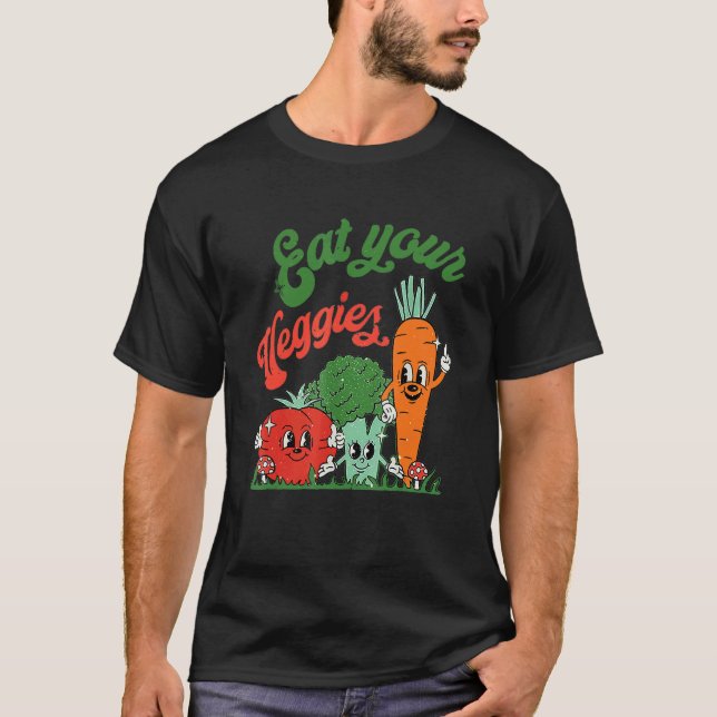 Ät dina grönsaker Vegan T Shirt (Framsida)
