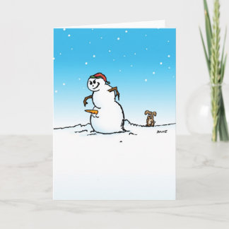 Ät dina morötter rude Snögubbe Blank Inside Card Helgkort
