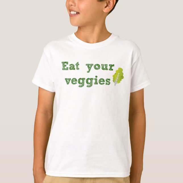 Ät dina Veggies Barn T-Shirt (Framsida)