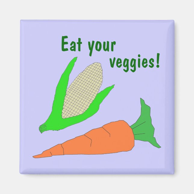 "Ät dina veggies" magnet (Framsidan)
