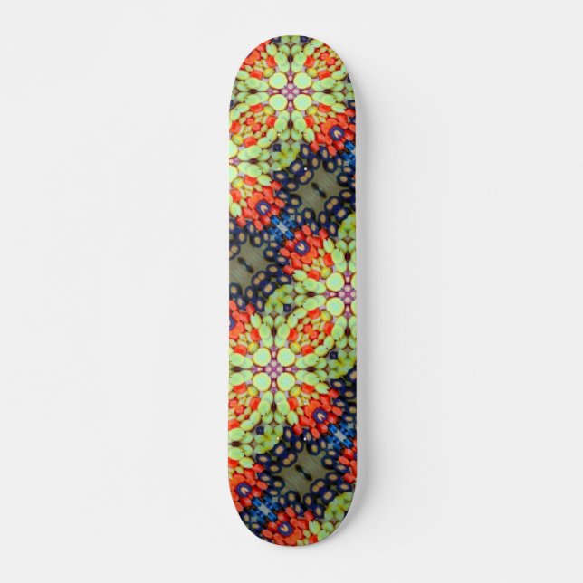 Ät dina Veggies Rainbow Färgad Carrot-skivor Mini Skateboard Bräda 18,5 Cm (Framsida)