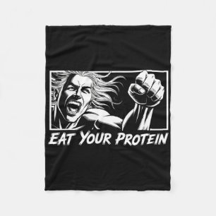 Ät Ditt Protein Anime Gym Manga Kroppsbyggande Fit Fleecefilt
