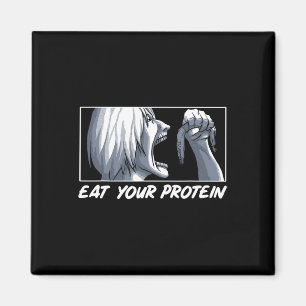 Ät Ditt Protein Anime Gym Manga Kroppsbyggande Fit Magnet