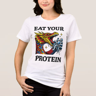 Ät Ditt Protein – Episk Drake Ätande Riddare T Shirt