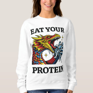 Ät Ditt Protein – Episk Drake Ätande Riddare T Shirt