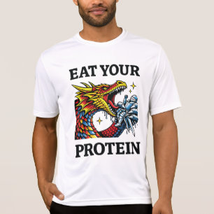 Ät Ditt Protein – Episk Drake Ätande Riddare T Shirt