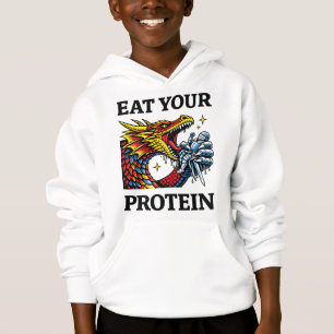 Ät Ditt Protein – Episk Drakeätande Riddare T Shirt