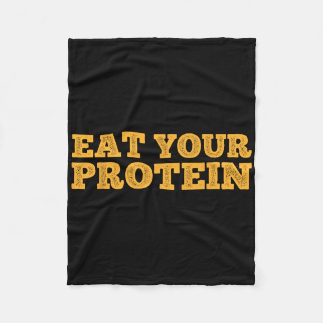 Ät Ditt Protein Protein Muskeluppbyggnad Fitness B Fleecefilt (Framsidan)