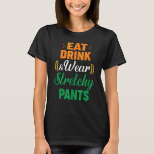 Ät Drick Bär Töjbara Byxor Höst Höst Tack T Shirt