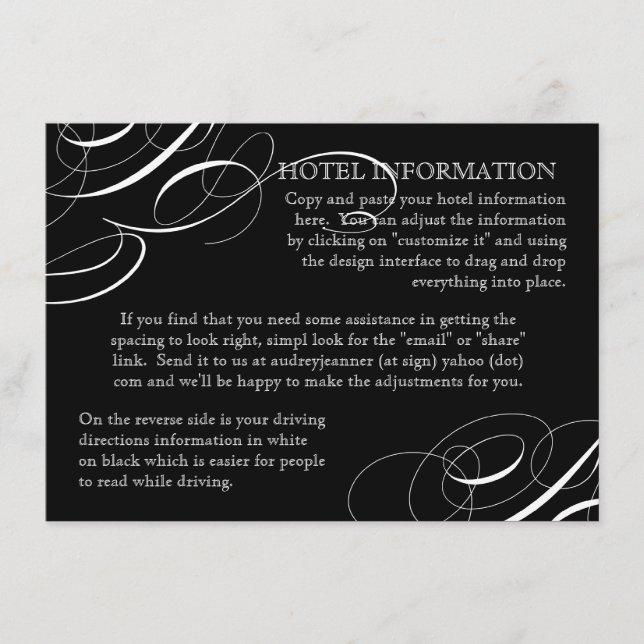 Ät, Drick Gift Dig Kalligrafi Virvel Inbjudan (Framsida)