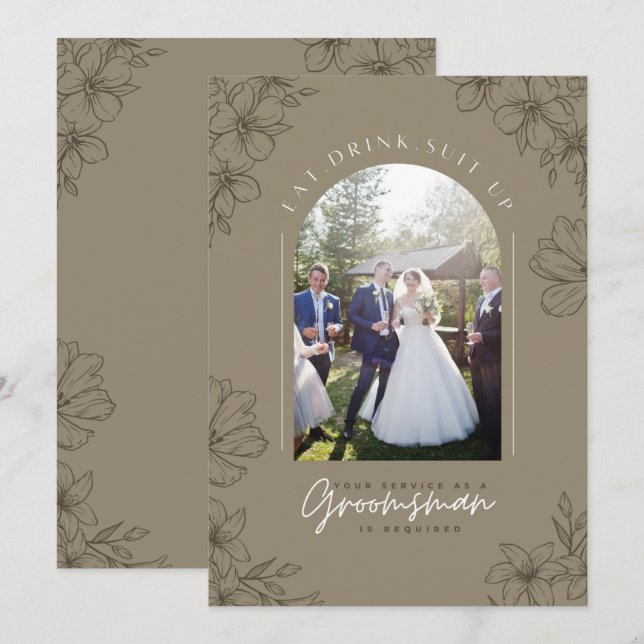 Ät Drick Klä dig - Drängtjänst Krävs  Inbjudningar (Fram/baksida)