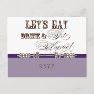 Ät, drick n Hämta gift, OSA Response Postcard Inbjudan Vykort