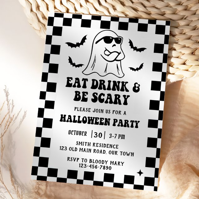 Ät, drick och skaka Halloween fest Inbjudningar (Skapare uppladdad)