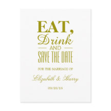 Ät, Drick och Spara Datum Guld Bröllop