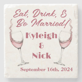 Ät, Drick och Var Gift Stenunderlägg