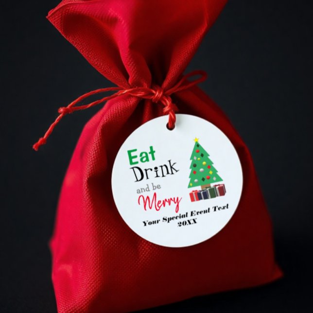 Ät, drick och var glad gåvor etiketter (Skapare uppladdad)