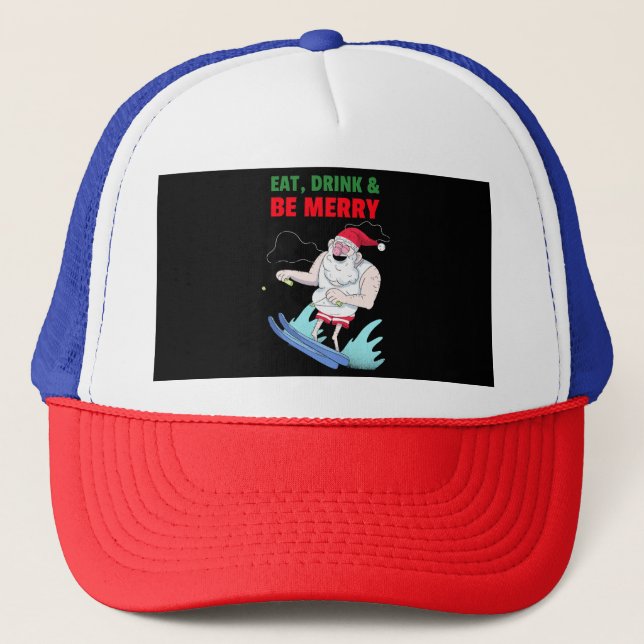 Ät, drick och var glad jul keps (Framsida)