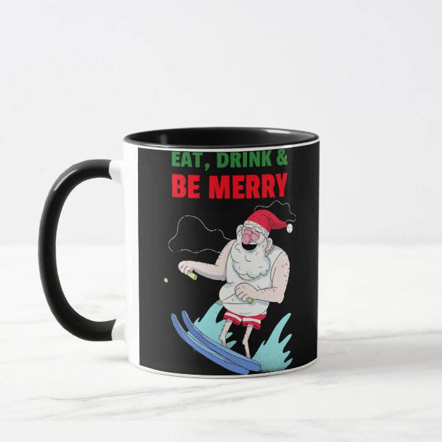 Ät, drick och var glad jul mugg (Vänster)