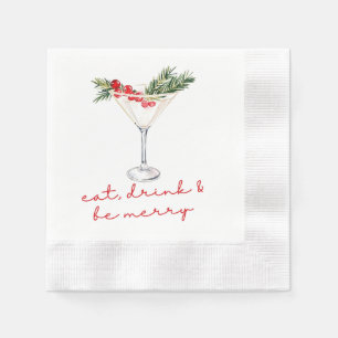 Ät, drick och var glad jul pappersservett