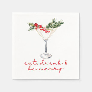 Ät, drick och var glad jul pappersservett