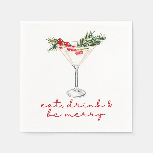 Ät, drick och var glad jul  pappersservett (Framsidan)