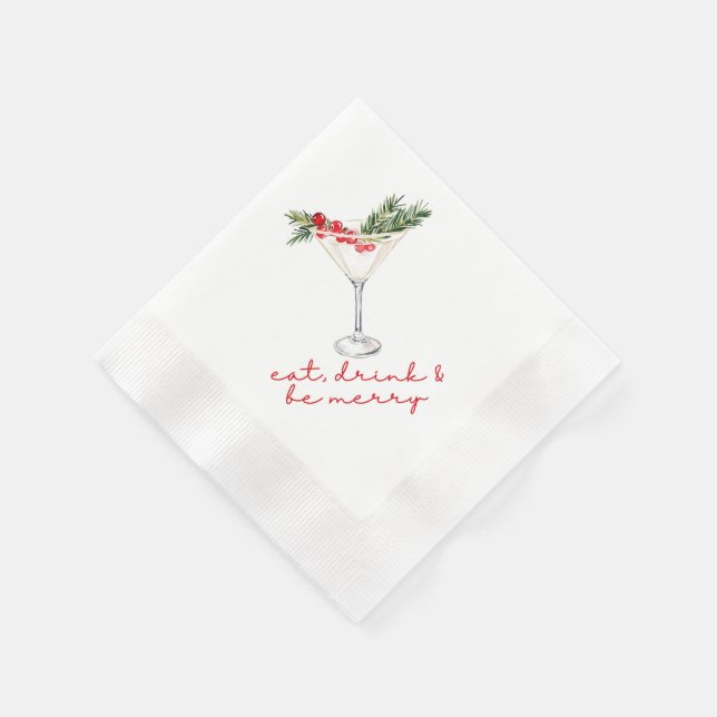 Ät, drick och var glad jul  pappersservett (Hörn)