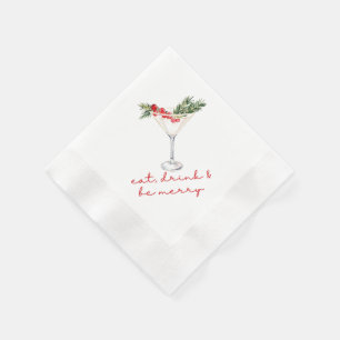 Ät, drick och var glad jul pappersservett