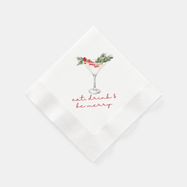 Ät, drick och var glad jul  pappersservett (Hörn)