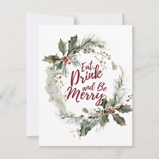 Ät, drick och var glad  julkort (Framsida)