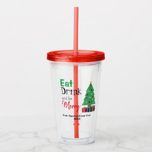 Ät, drick och var glad take away mugg