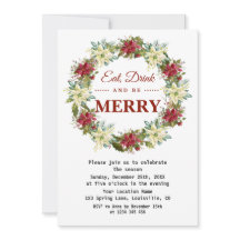 Ät Drick och var god Blommigt jul Party