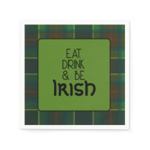 Ät, drick och var iriska Pappersservett