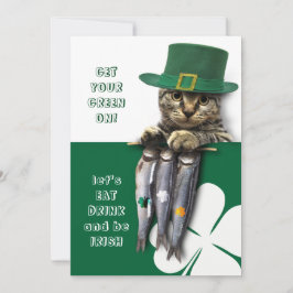 Ät, drick och var iriska St. Patrick's Day Party Inbjudningar