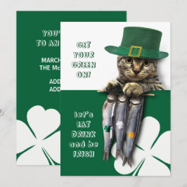 Ät, drick och var iriska St. Patrick's Day Party Inbjudningar
