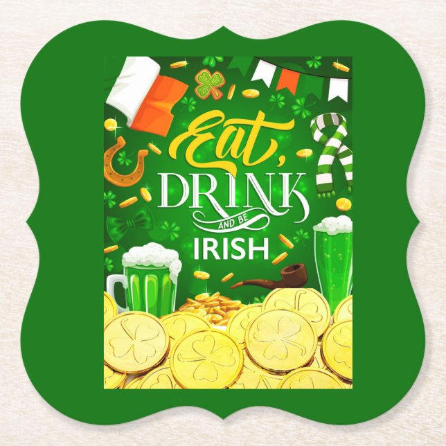 Ät Drick och var iriska Underlägg Papper (Framsida)