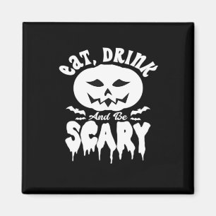 Ät, drick och var läskig Halloween Retro Classic Magnet