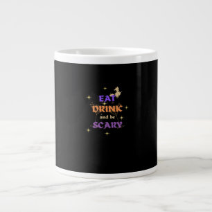 Ät, drick och var läskig Halloween rolig design Jumbo Mugg