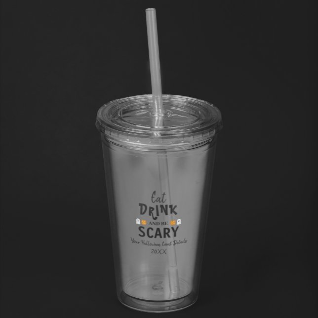 Ät, drick och var läskig Halloween Take Away Mugg (Skapare uppladdad)