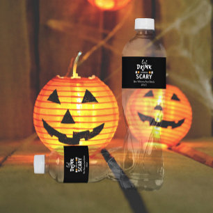Ät, drick och var läskig Halloween Vattenflaskor Etikett