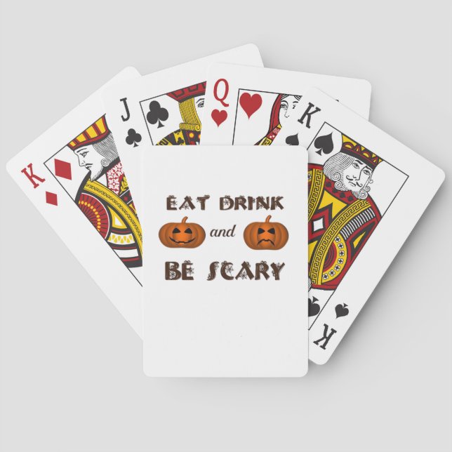 Ät, drick och var läskig klassisk grafik casinokort (Baksidan)