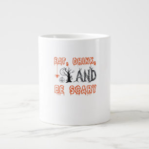 Ät, drick och var läskig minimal citat jumbo mugg