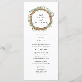 Ät Drick och var Marry Jul Party Menu Meny