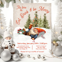 Ät Drick och var Merry Drunk Gnome God Party Inbjudningar