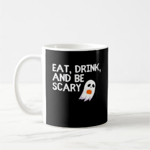 Ät Drick Och Var Rädande Halloween Ande Modern Kaffemugg