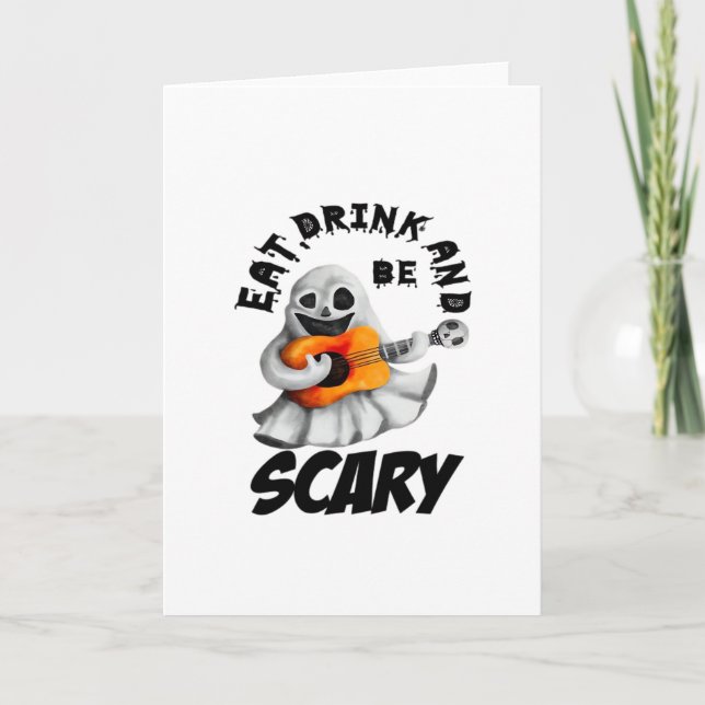 Ät Drick Och Var Rädd Minimal Rent Kort (Framsida)